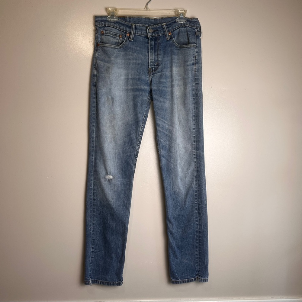 Levi's 511 Slim Fit Jeans Medium Wash Light Distressing Size 32/32
